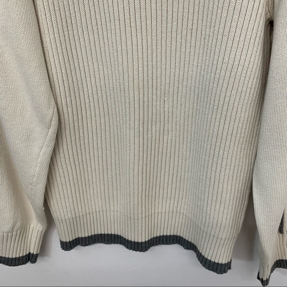 American Rag  1/4 Zip Sweater Men Large  Rib Knit 100% Cotton Long  Sleeve - Picture 3 of 10